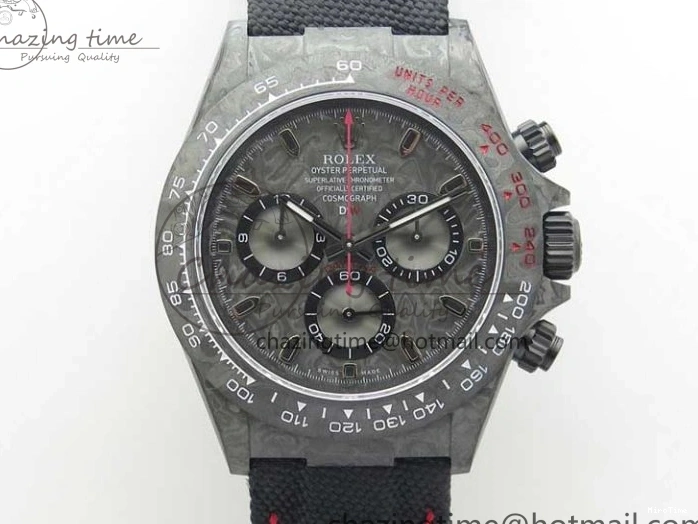 MiroTime 0124 Stretchable Daytona DIW All Black Carbon Noob 1:1 Best Edition Black Dial on Black Nylon Strap SA 2582